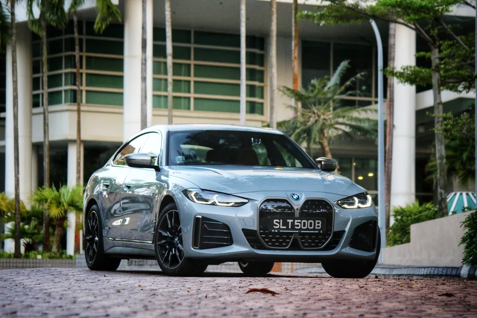 The BMW i4 M50 has two electric motors, one for each axle, housed within the sleek yet practical shape of the 4 Series Gran Coupe.