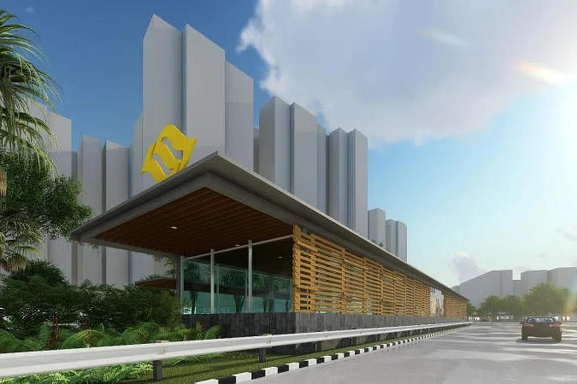 An artist impression of the future Pasir Ris East MRT station on the Cross Island Line. Construction works of the line is expected to be completed by 2030. 