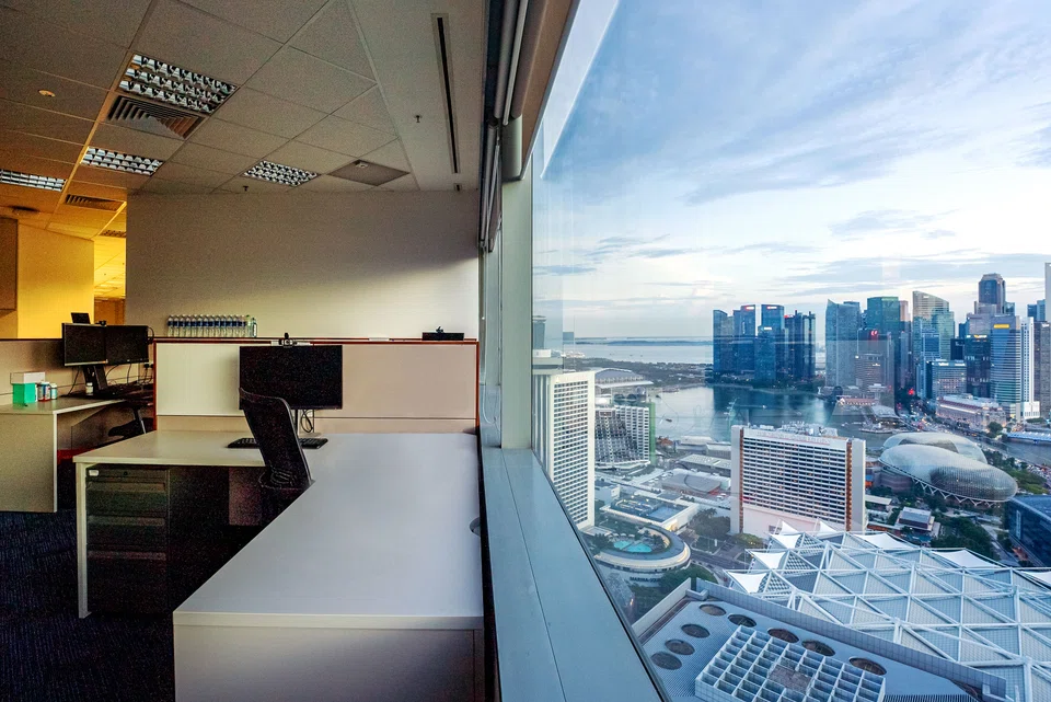 CBRE says level 38 of Suntec Tower One offers “exceptional panoramic views” of the Central Business District, Marina Bay and its surrounding cityscape.