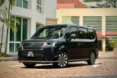 The Honda Step Wgn’s e:HEV hybrid system pairs a 2.0-litre engine with an electric motor (and a small battery).