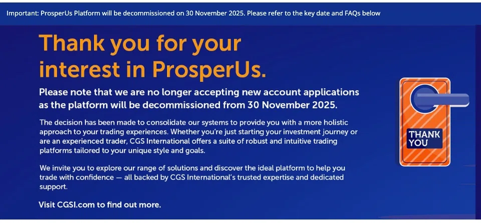 The last date for ProsperUs customers to get a fee waiver for transferring their holdings to another brokerage is Oct 17, after which there will be a charge.