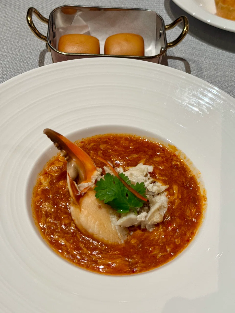 Fuss-free chilli crab, so named because the portion comes already shelled.