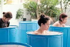 Trapeze Rec Club offered recovery and physiotherapy services, such as cold plunges and an infrared sauna.