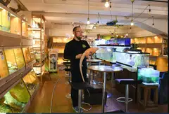 Kohei Kimura, owner of animal cafe Funny Creatures Forest, says he takes extra care to ensure he is not contributing to animal mistreatment or the keeping of protected species.