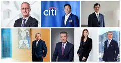 Clockwise from top left: HSBC's Philip Kunz, Citi Private Bank's Lee Lung-Nien, Pictet Wealth Management Asia's Tee Fong Seng, Julius Baer's Jimmy Lee, Lombard Odier's Vincent Magnenat, UBS Global Wealth Management's Patricia Quek, and Credit Suisse's Benjamin Cavalli.