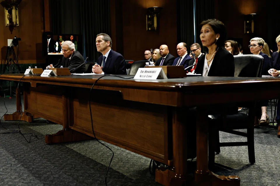 “We must ensure that our bank regulatory policies and supervision are appropriate for the risks and challenges that banks face today,” Nellie Liang (far right), the Treasury undersecretary for domestic finance, said in her testimony to the committee. 