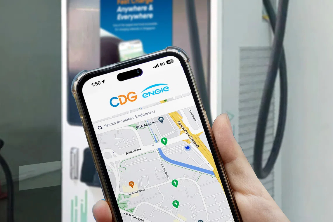 Through the CDG Engie app, users will be able to tap into a larger network of more than 1,600 charging points in Singapore.