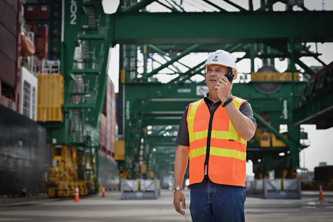 Mr Syed Mohamed Ali, who joined PSA Singapore in 1994, saw his job role evolve over the years as the company grew into the world’s second-busiest container port today.