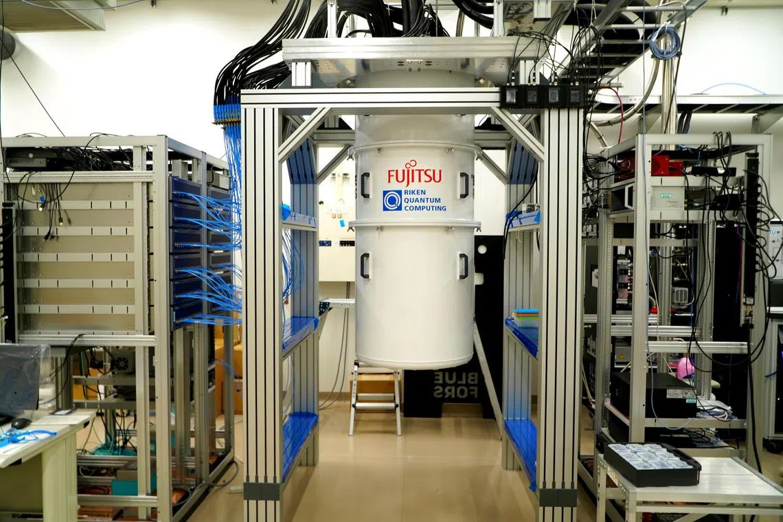 A quantum computer developed by tech equipment giant Fujitsu with Riken, the Institute of Physical and Chemical Research, in Wako, Japan.