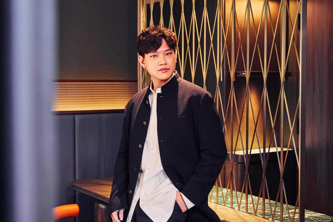 Vinson Keefe Anggasaputro has tried his hand at a variety of entrepreneurial pursuits. He wears a ⁠shirt, blazer and trousers from Shanghai Tang.