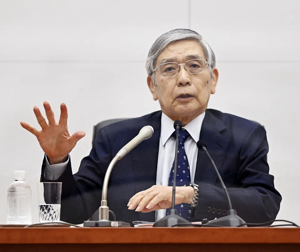 Governor Haruhiko Kuroda and his board left their negative rate, 10-year yield cap and asset purchases unchanged at the end of a two-day policy meeting on Friday (Oct 28).