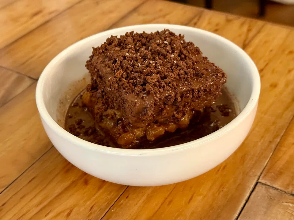 Chocolate and banana mud cake.