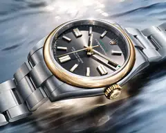 The Oyster Perpetual 41 in a yellow Rolesor version consecrates 100 years of watchmaking achievements.