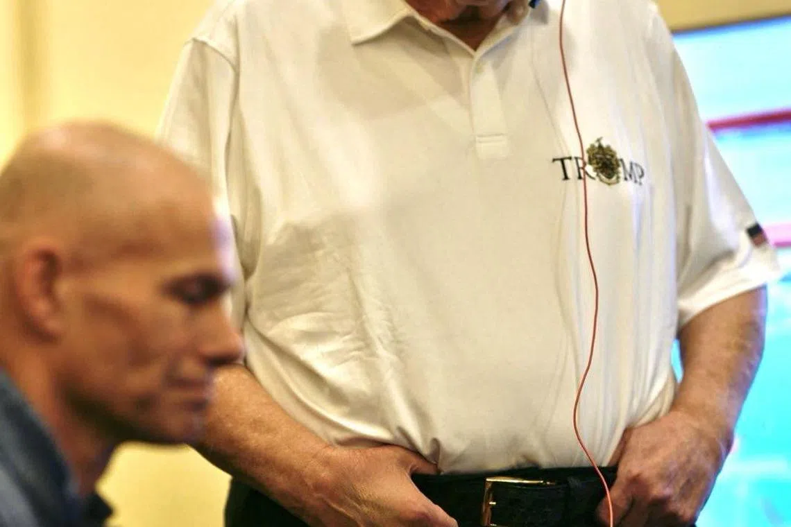 US President Donald Trump looking on as military strikes are launched against sites in Yemen controlled by the Iranian-backed Houthi militia.