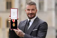 Sir David Beckham was made a Knight Bachelor at an investiture ceremony at Windsor Castle, Berkshire. He co-owns Inter Miami. 