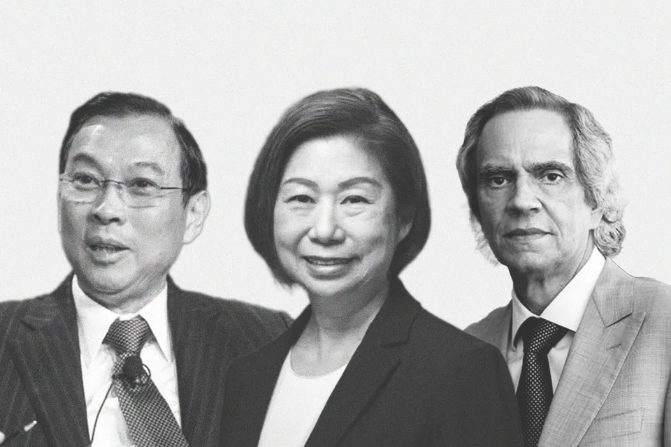 From left: Founder and chairman of Jollibee Foods Corporation Tony Tan Caktiong; Teresita Sy-Coson, vice-chairman of SM Investments; and Enrique Razon Jr., chairman and CEO of International Container Terminal Services.