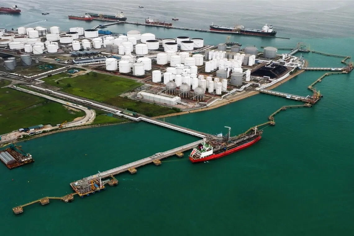 The Advario Singapore Chemical terminal on Jurong Island. Despite high costs, Advario Asia-Pacific takes a strategic long-term view on green bets such as ammonia.