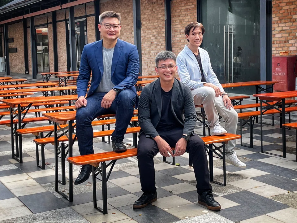 The team behind Didi Lifestyle are Adrian Tan (left) and Ewan Wong (right), co-heads of lifestyle activities, and managing director Eugene Mah (centre).
