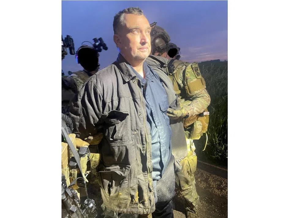 Vance Luther Boelter, 57, the suspected gunman in the shooting deaths of a Minnesota Democratic state lawmaker and her husband, in custody, at an unidentified location, June 15, 2025. 