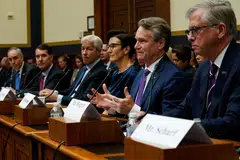 Bank of America chairman and CEO Brian Moynihan testifies during a US House Financial Services Committee hearing titled “Holding Megabanks Accountable: Oversight of America’s Largest Consumer Facing Banks” on Capitol Hill in Washington, Sep 21, 2022. 