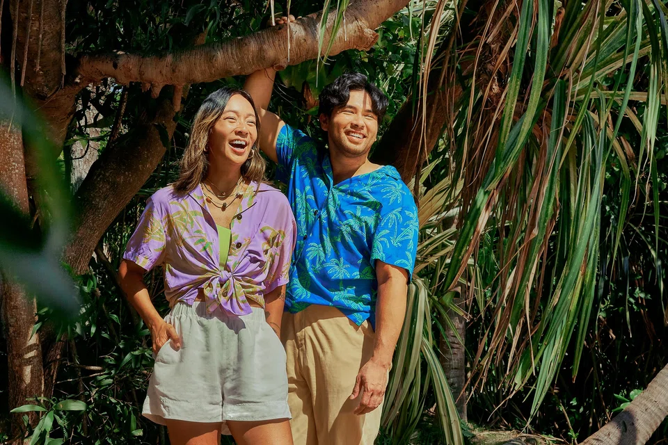 The Coconut Club restaurant collaborates with Priscilla Shunmugam for limited-edition shirts with coconut tree motifs.