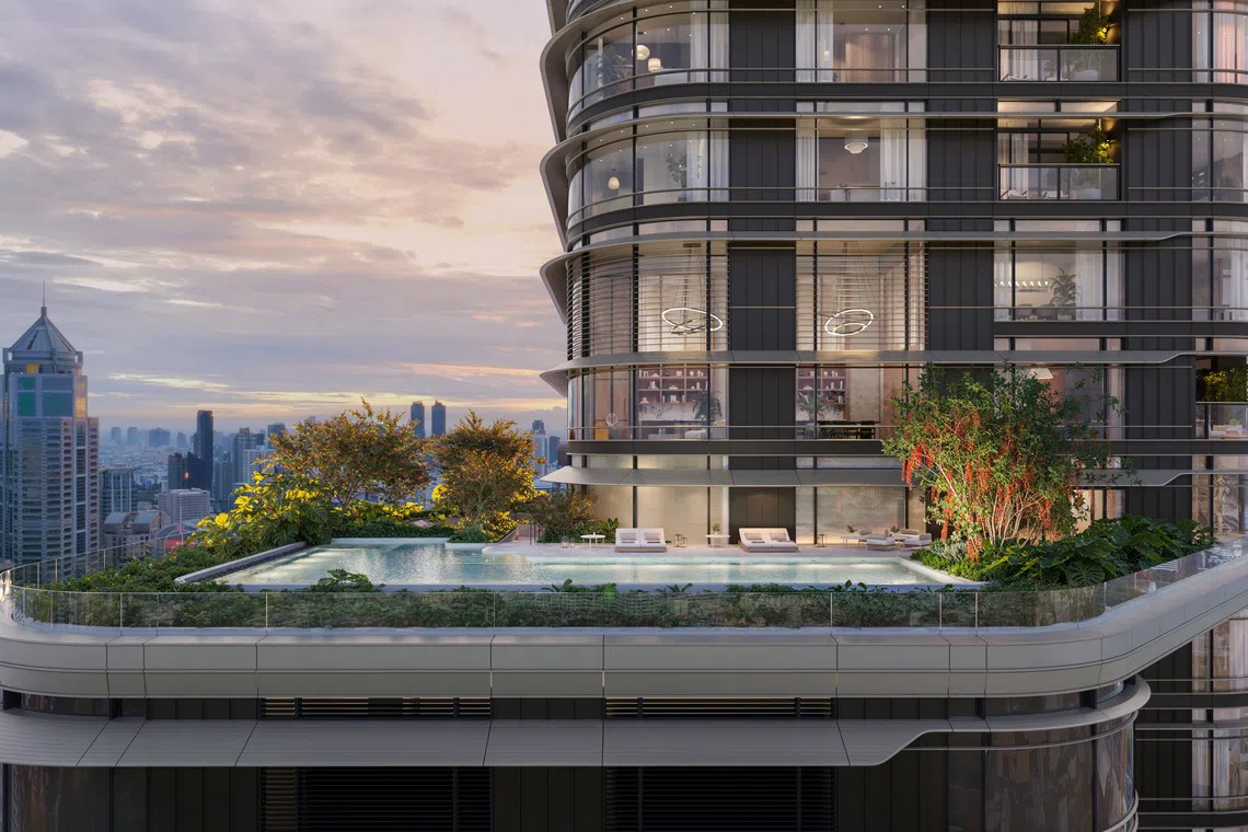 An artist's rendering of Swire Hotels' Upper House Residence in Bangkok.  