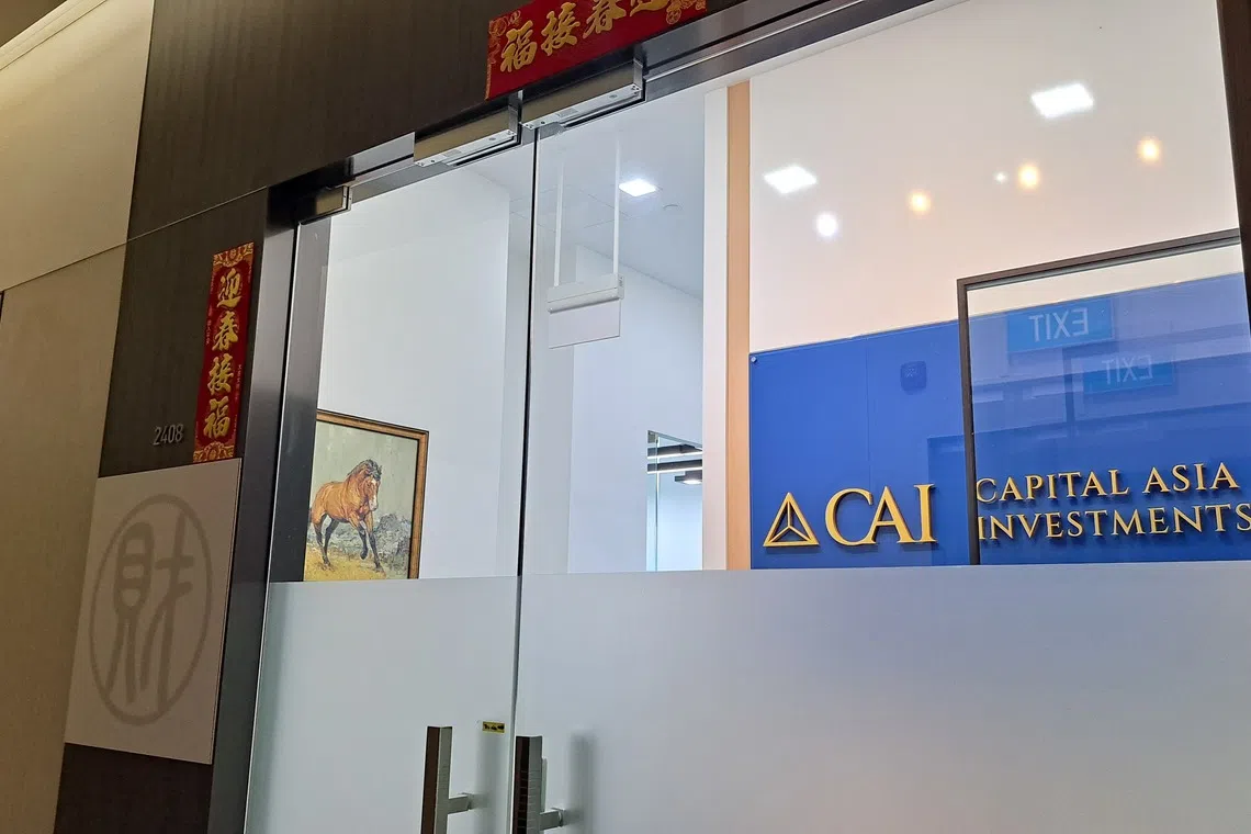 BT attempted to reach CAI for comment by visits to its Robinson Road office, but was told on Sep 9 that Tang was not present while Tan was in a meeting.