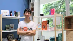 Preston Wong, chief executive officer and director of treatsure, at the mobile reservation platform's Tanjong Pagar concept store.