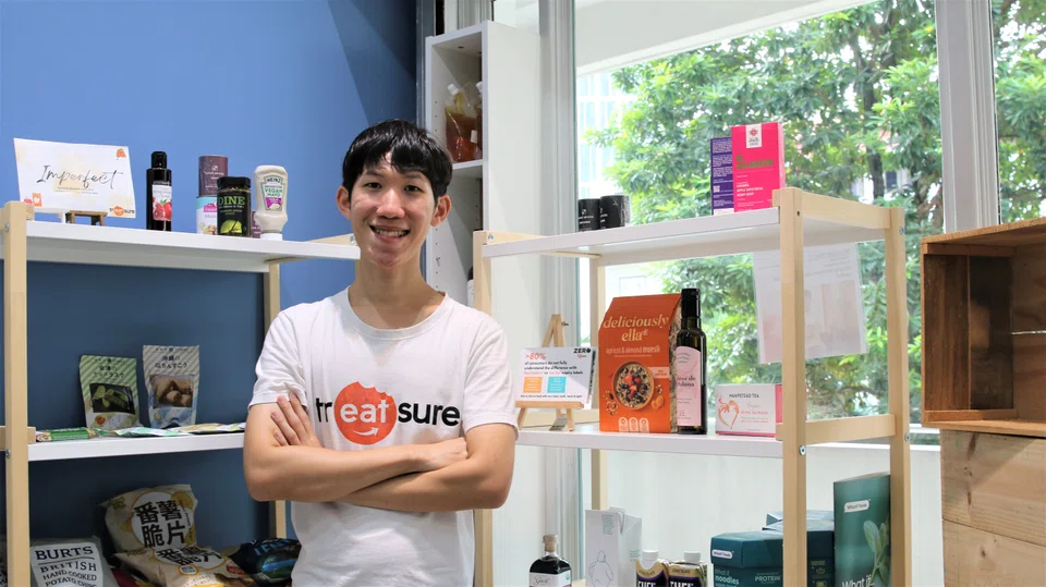 Preston Wong, chief executive officer and director of treatsure, at the mobile reservation platform's Tanjong Pagar concept store.