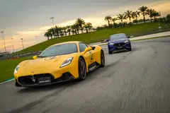 Maserati MC20 on the left and Levante Trofeo on the right. 