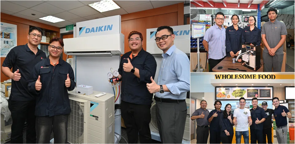 The winning teams are from (clockwise, from left): ITE College West (first place), ITE College East (second place), and ITE College Central (third place).