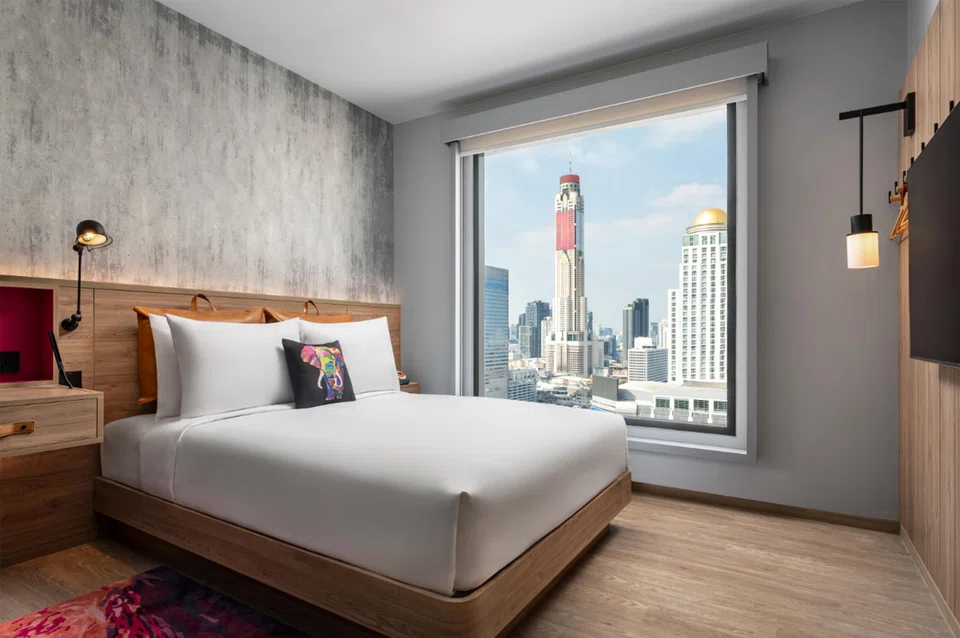 Room at Moxy Bangkok Ratchaprasong. The exemption of the annual fee of 40 baht (S$1.47) per room will cost the government 54 million baht (S$1.99 million) in lost revenue