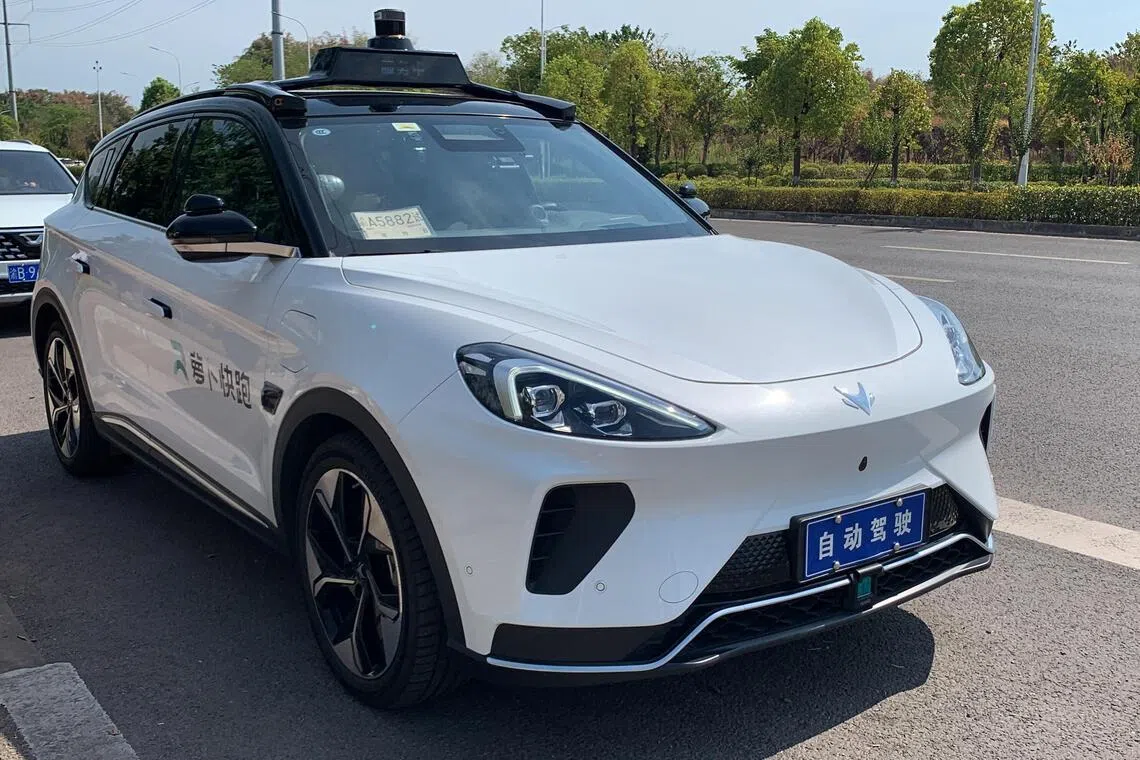 An Apollo Go robotaxi in Chongqing, China. 