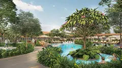 The proposed resort chalet is in the vicinity of Pasir Ris Beach, Downtown East and Wild Wild Wet.