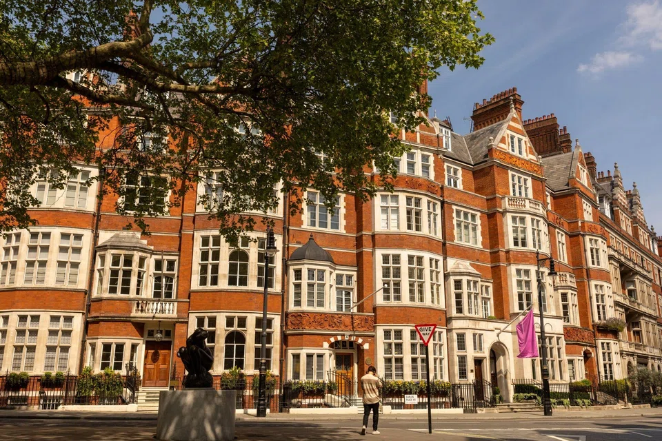 Residential properties in Mayfair, London. Property deal volumes in Britain fell 26% to 10.6 billion euros in the quarter, but remained the region’s most active market.