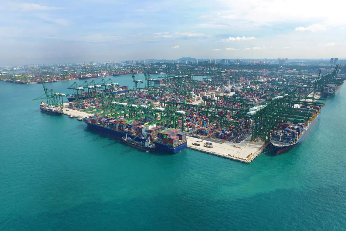 PSA's flagship operations in Singapore (pictured) contributed a total throughput of 40.9 million TEUs in 2024.