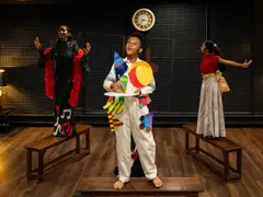 The immersive experience, T’MAD Museum, allowed students to engage with the audience in various activities.