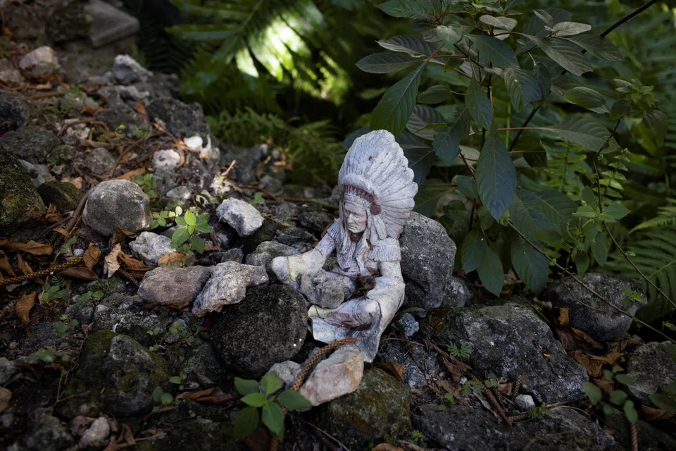 Fossils, human remains and sculptures are among the artefacts Ishmael Bermudez found under his home in Brickell, in Miami's financial district. 