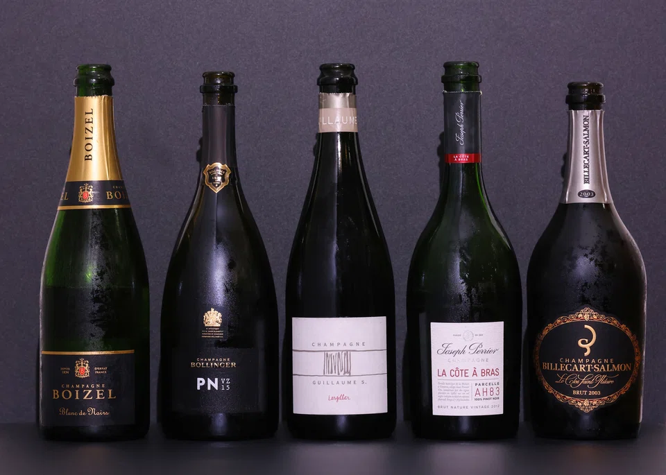 'Black' champagne is made from black grape varieties of Pinot Noir and/or Pinot Meunier.