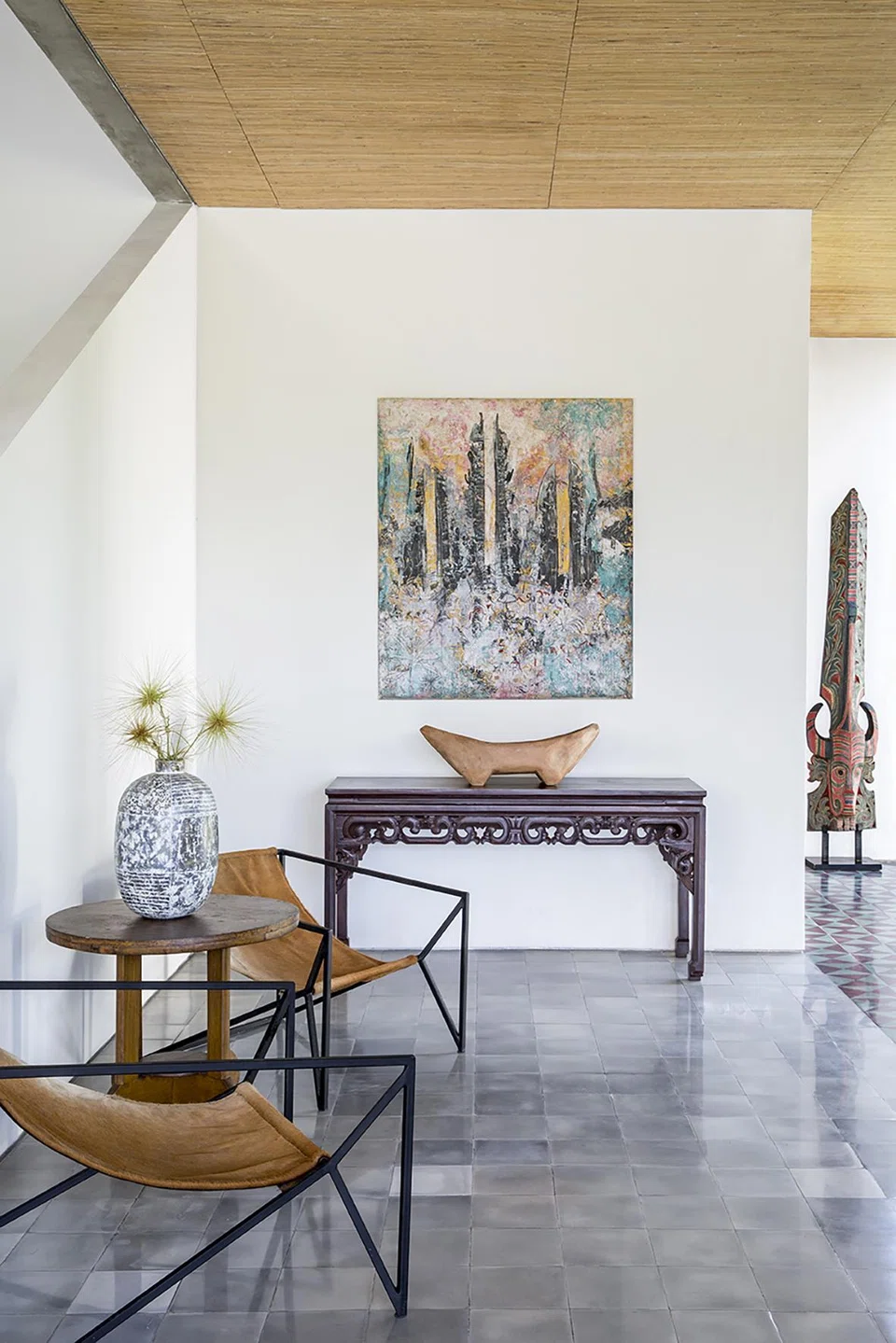 Local artworks lend a sense of place.