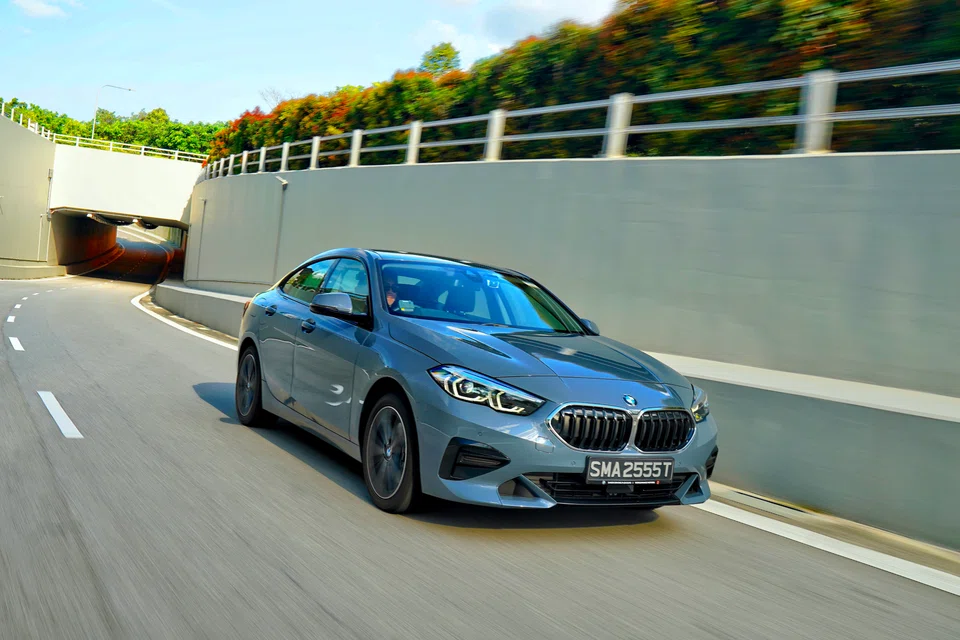  The 216i Gran Coupe falls short on space in the back; headroom is tight for 3 people, but the boot is a useful size and shape. 