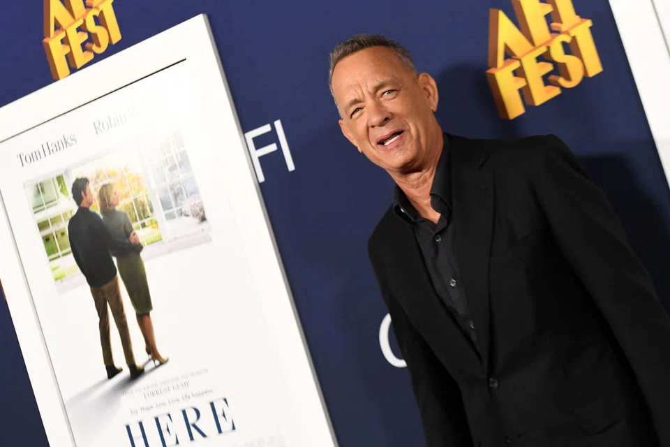 Tom Hanks at the premiere of "Here" during AFI Fest in Hollywood on Oct 25.