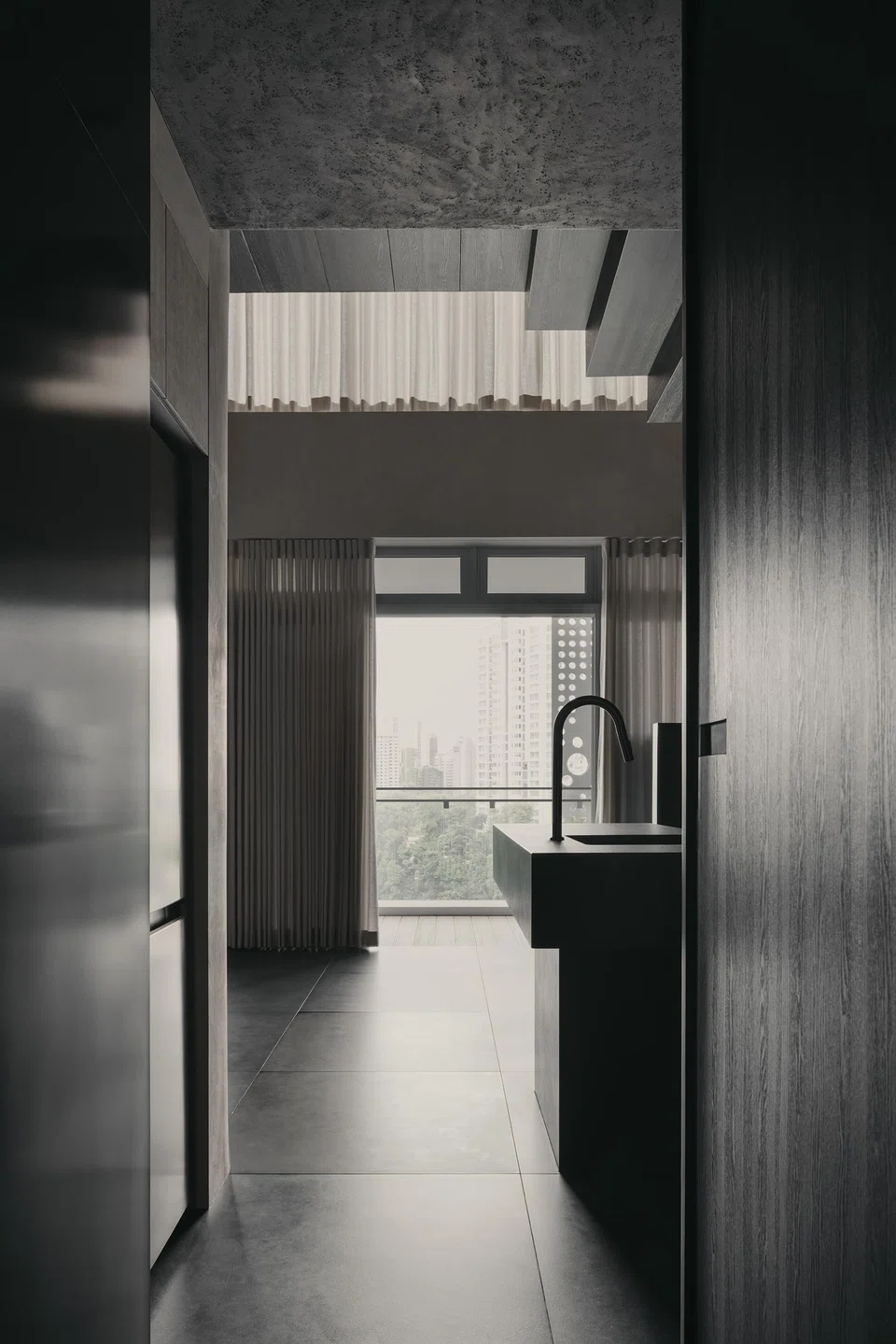 The hallway from the entrance.