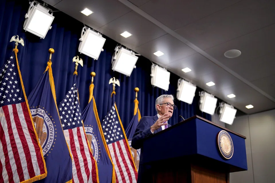 Federal Reserve chairman Jerome Powell at a news conference following an FOMC meeting in Washington, DC, on Jan 31, 2024. At the monthly meeting, the Fed decided to hold interest rates steady at 5.25 to 5.5 per cent. 