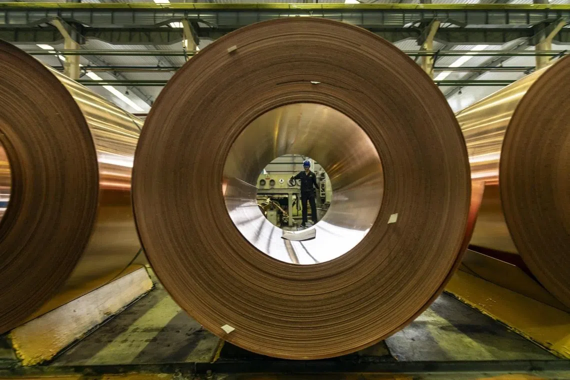 Chinese industry accounts for half of global copper demand.