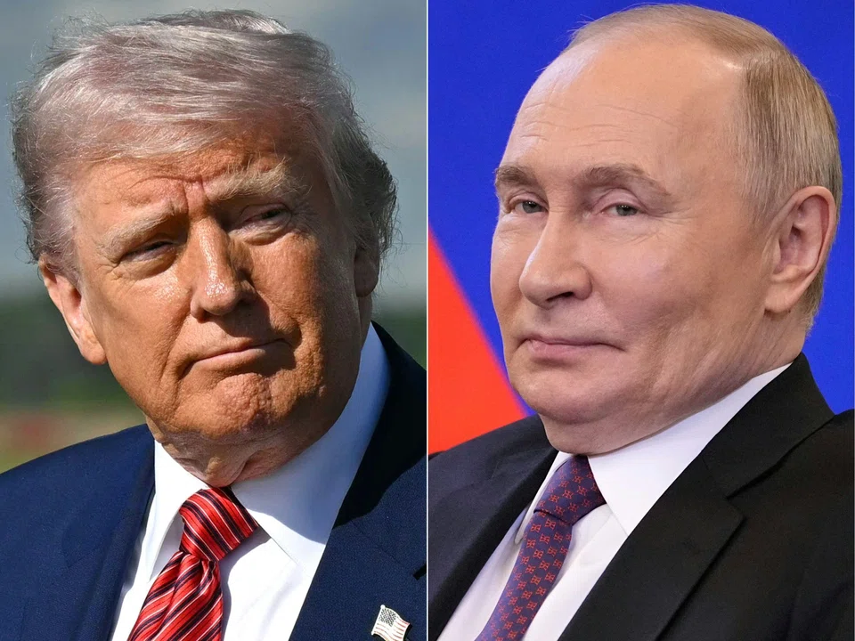US President Donald Trump (left) has shown increasing frustration with Vladimir Putin after an early pivot towards the Russian leader.