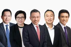 From left to right: Lawrence Goh, chief operating officer and head of group infrastructure platform services, group technology and operations, UOB; Tancy Tan, chief operating officer, HSBC Singapore; Lim Khiang Tong, group chief operating officer, OCBC; Ben Tan, chief corporate development officer and chief distribution officer, Prudential Singapore; and Han Kwee Juan, Singapore country head and acting chief information officer, DBS Bank.