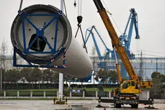 China has by far the world's largest wind turbine production capacity, accounting for 60 per cent of the 163 gigawatts globally in 2023.