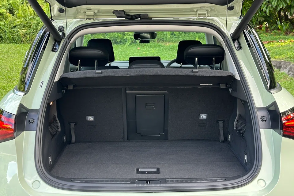 The boot can hold just 313 litres, and much of that under the floor.