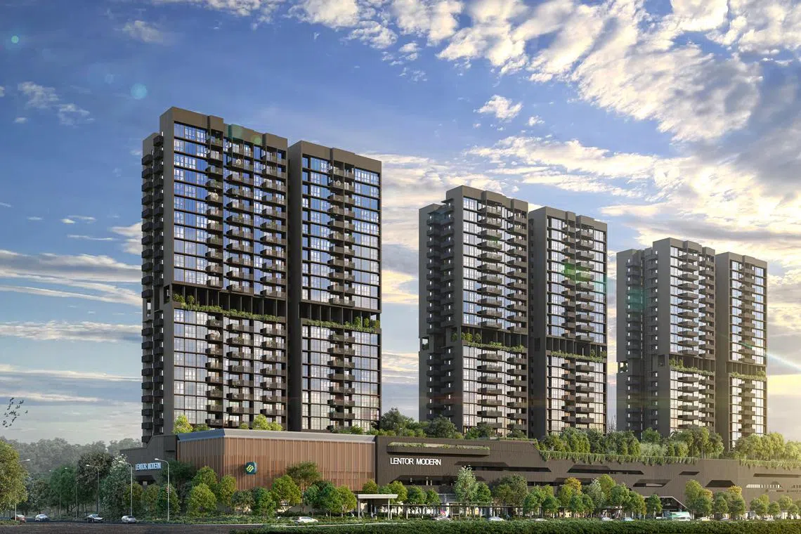 PropNex anticipates that the median selling price of overall new OCR projects may hover around the S$2,000 psf range in the near-term with Sky Eden@Bedok transacting 118 units at an average price of S$2,100 psf, and Lentor Modern (pictured) selling 84 per cent of its units also at an average price of about S$2,100 psf. 